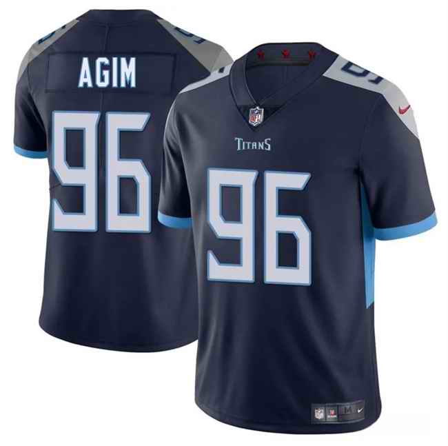 Men's Tennessee Titans #96 McTelvin Agim Navy 2025 Vapor Untouchable Stitched Jersey